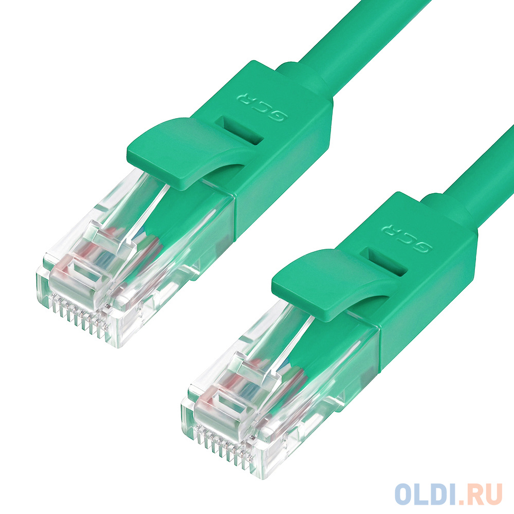 

Greenconnect Патч-корд прямой, малодымный LSZH 1.0m UTP кат.5e, зеленый, 24 AWG, литой, ethernet high speed 1 Гбит/с, RJ45, T568B, GCR-50695(GCR-50695