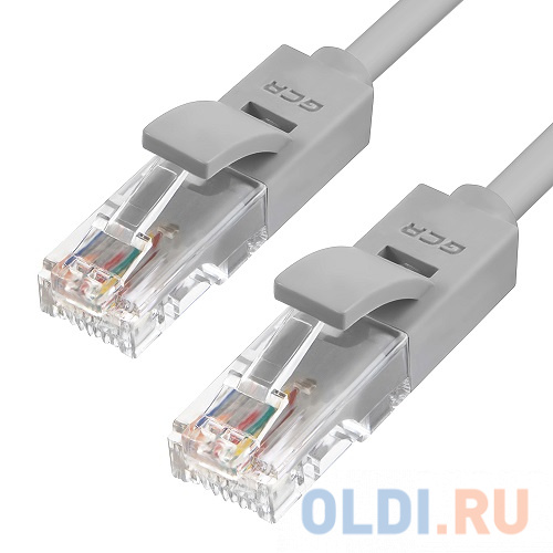 

Greenconnect Патч-корд прямой, малодымный LSZH 3.0m UTP кат.5e, серый, 24 AWG, литой, ethernet high speed 1 Гбит/с, RJ45, T568B, GCR-50687(GCR-50687