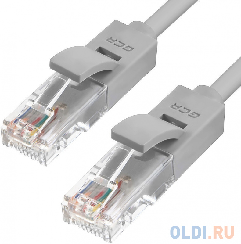 

Greenconnect Патч-корд прямой 6.0m UTP кат.5e, серый, позолоченные контакты, 24 AWG, литой, GCR-LNC03-6.0m, ethernet high speed 1 Гбит/с, RJ45, T568B