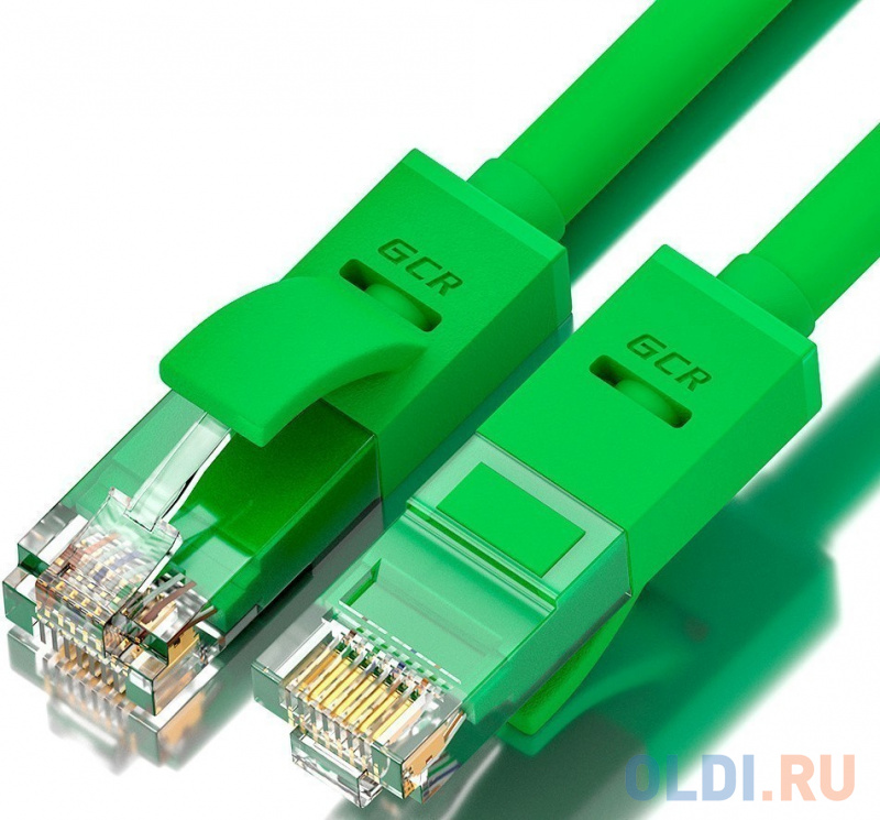 

Greenconnect Патч-корд прямой 0.2m, UTP кат.5e, зеленый, позолоченные контакты, 24 AWG, литой, GCR-LNC05-0.2m, ethernet high speed 1 Гбит/с, RJ45, T56