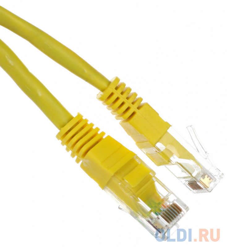 Патчкорд литой "Telecom" UTP кат.5е 0,5м желтый фото