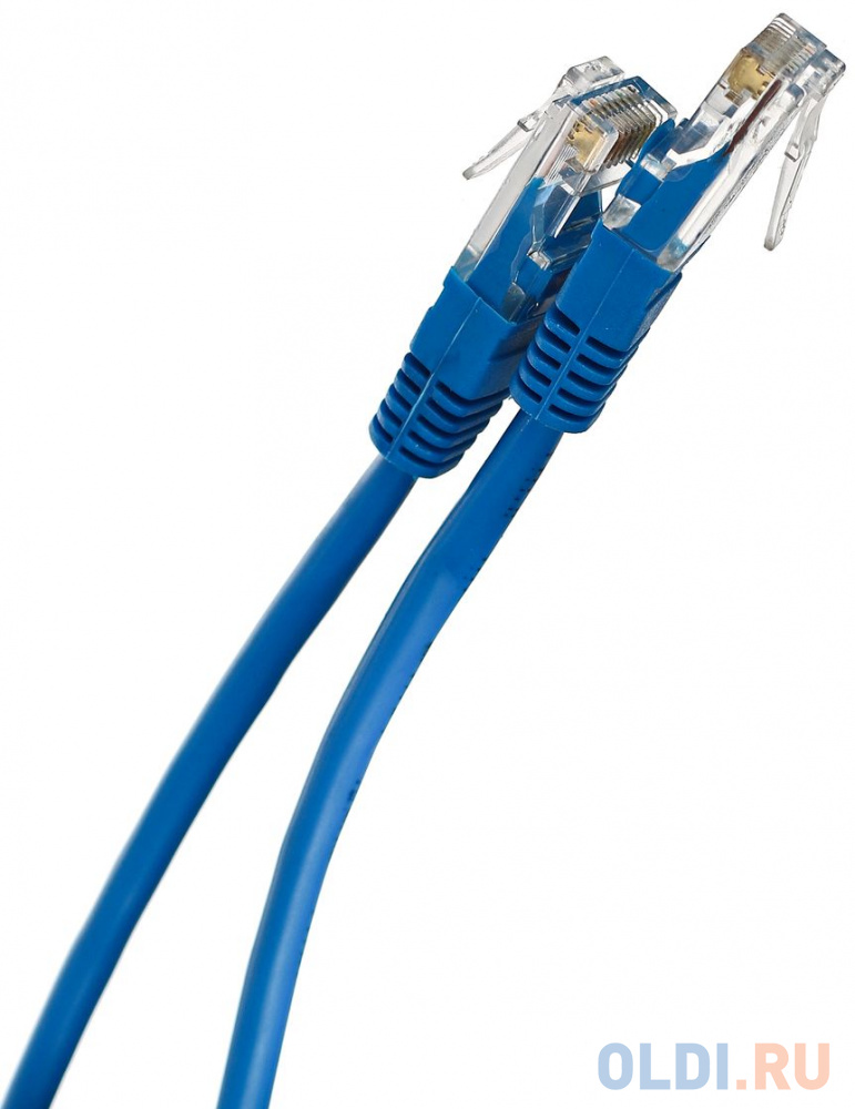 Патчкорд литой "Telecom" UTP кат.5е 1,0м синий фото