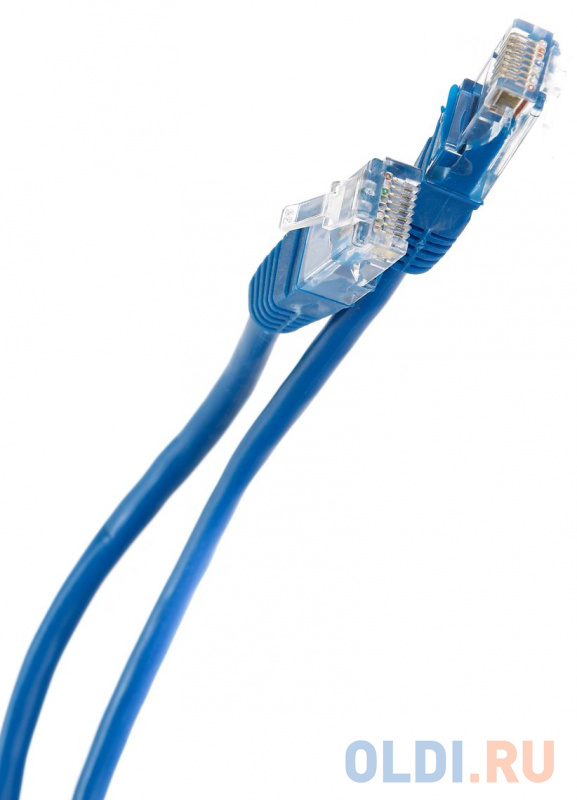 Патчкорд литой "Telecom" UTP кат.5е 15,0м синий фото