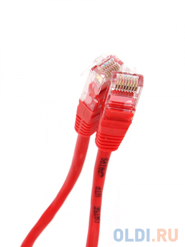 Патчкорд литой "Telecom" UTP кат.5е 20,0м красный фото