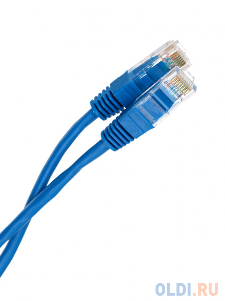 Патчкорд литой "Telecom" UTP кат.5е 5,0м синий фото