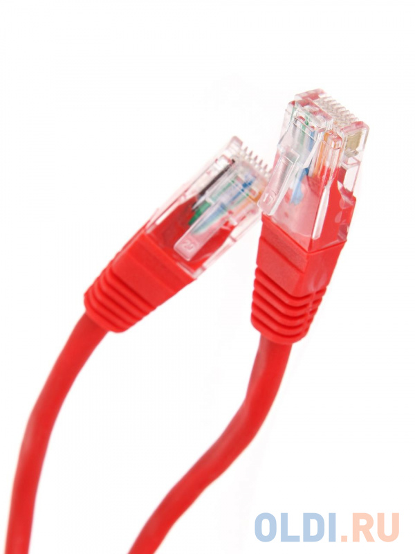 Патчкорд литой "Telecom" UTP кат.5е 5,0м красный фото