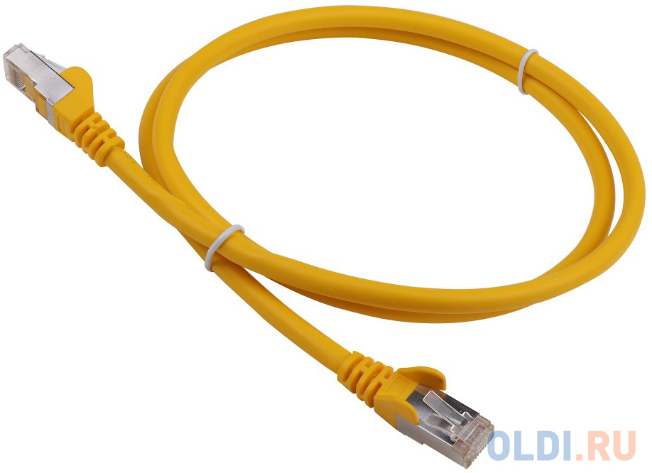 Кабель Патч-корд Lanmaster FTP LAN-PC45/S6A-2.0-YL вилка RJ-45-вилка RJ-45 кат.6А 2м желтый LSZH (уп.:1шт) perfeo кабель usb2 0 a вилка micro usb вилка угловой серый длина 1 м бокс u4805