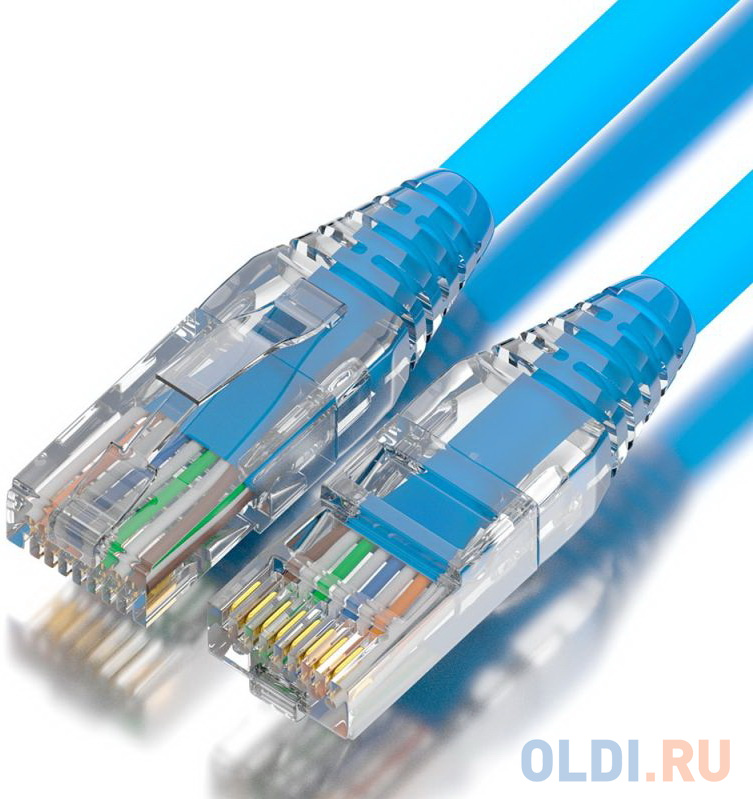 GCR Патч-корд 2.0m LSZH UTP кат.5e, синий, коннектор ABS, 24 AWG, ethernet high speed 1 Гбит/с, RJ45, T568B, GCR-52678