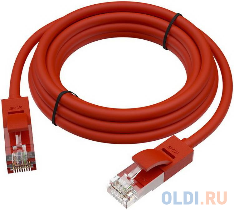 GCR Патч-корд прямой 35.0m UTP кат.5e, красный, позолоченные контакты, 24 AWG, литой, ethernet high speed 1 Гбит/с, RJ45, T568B, GCR-50946 GCR Патч-корд прямой 35.0m UTP кат.5e, красный, позолоченные контакты, 24 AWG, литой, ethernet high speed 1 Гбит/с, RJ45, T568B, GCR-50946 фото