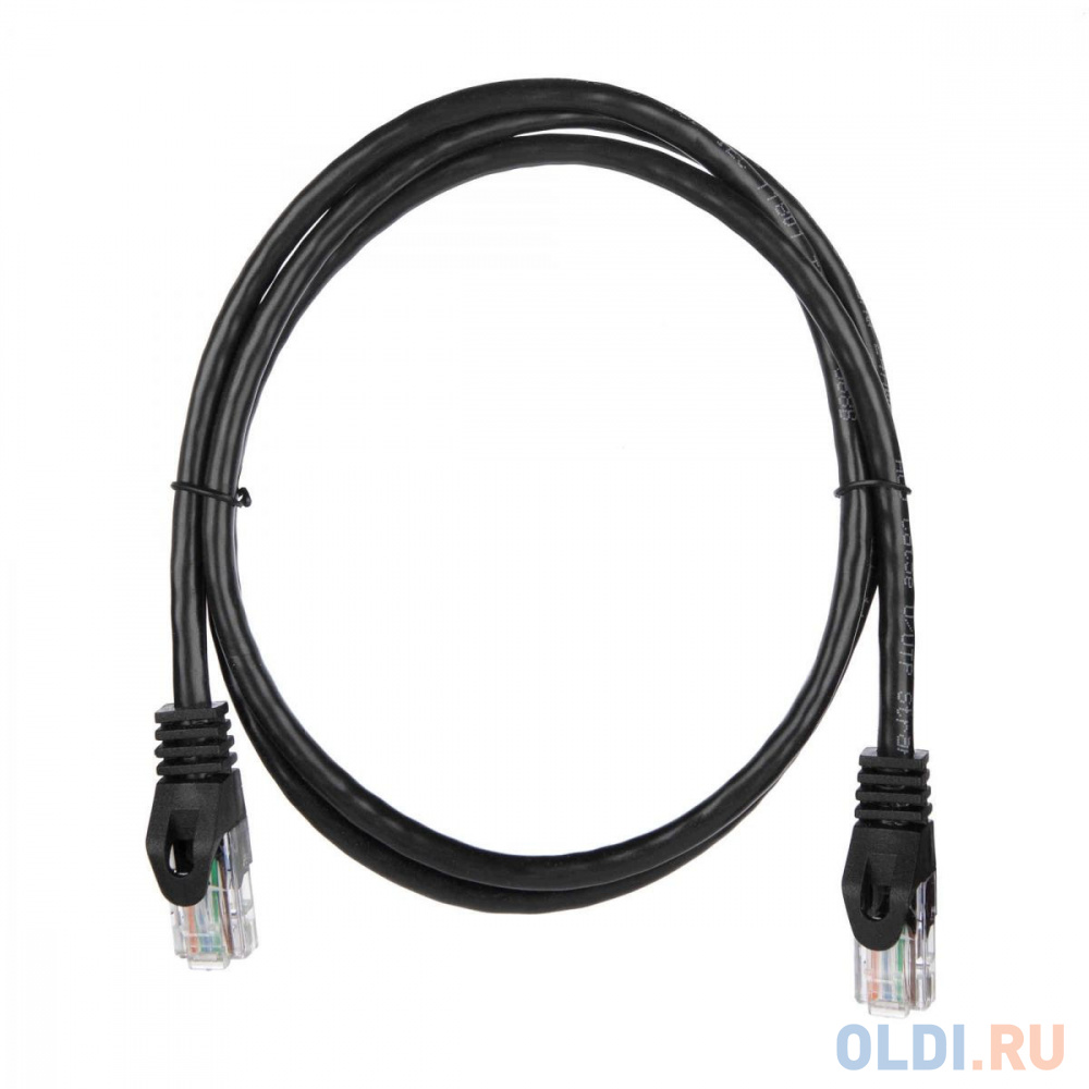 Патч-корд ACD-LPU5C-10B [ACD-LPU5C-10B] Cat5e UTP 24AWG 4Pair, 7/0.18мм CU Черный, 1.0м, (741739)