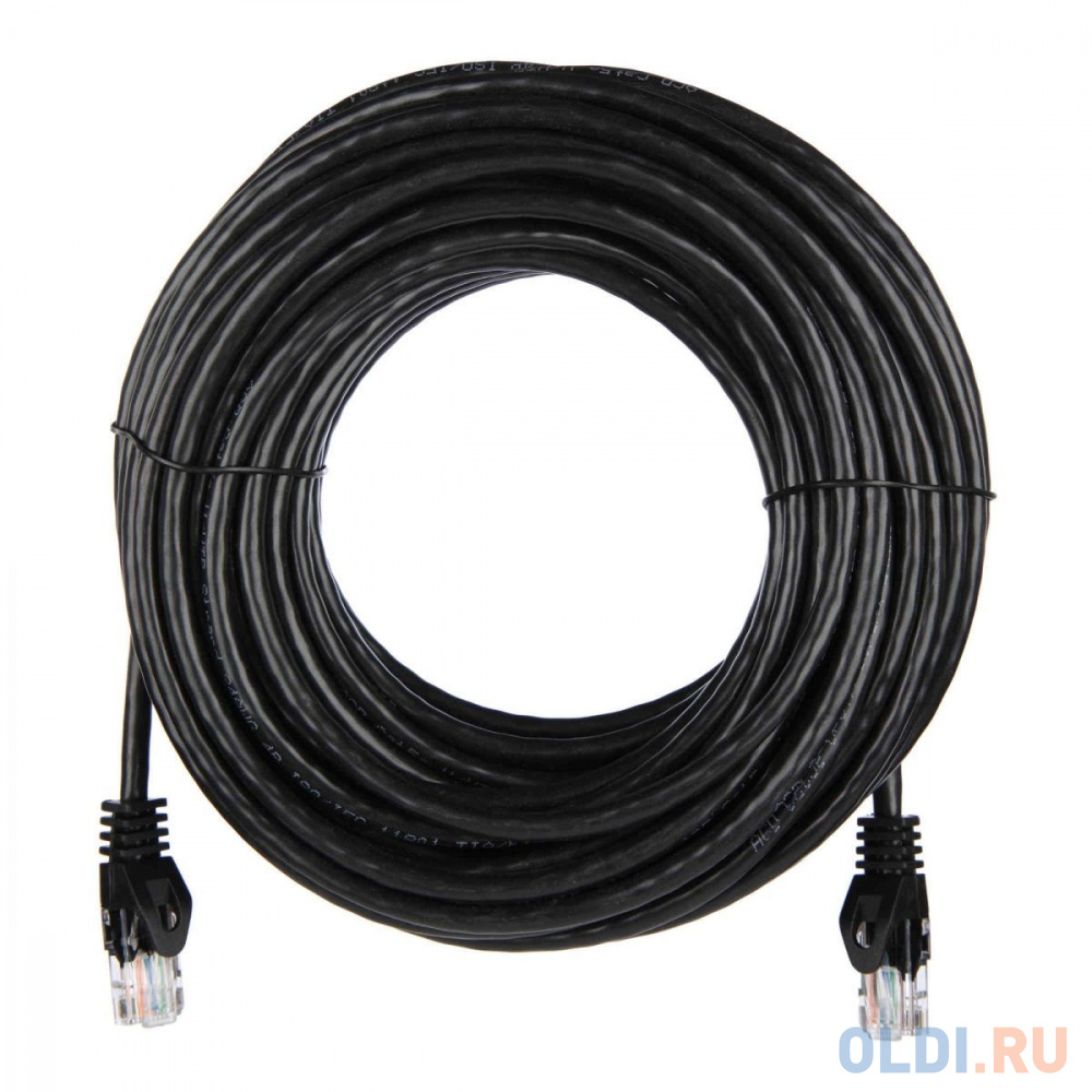 Патч-корд ACD-LPU5C-15M [ACD-LPU5C-15M] Cat5e UTP 24AWG 4Pair, 7/0.18мм CU Черный, 15м, (741845)