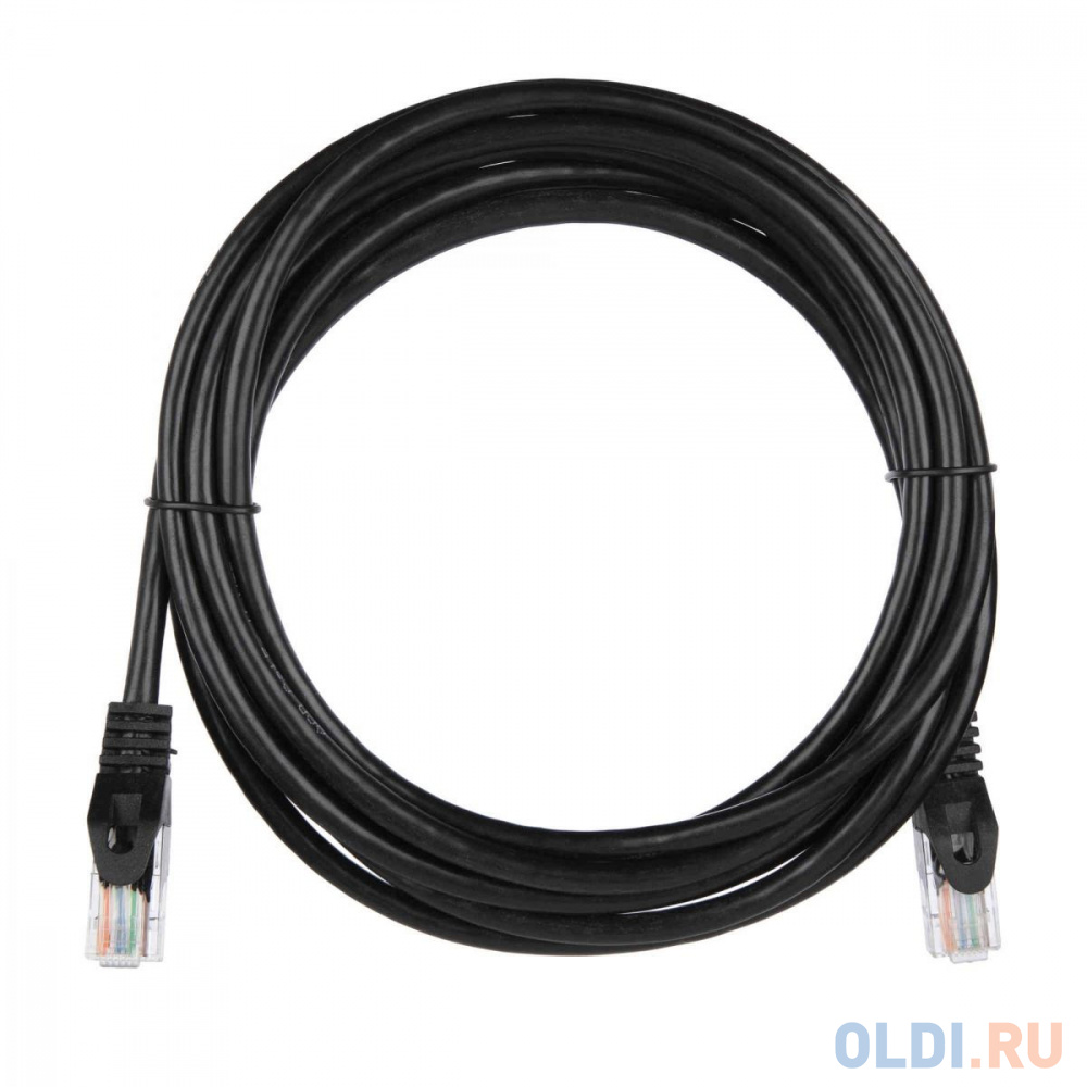 Патч-корд ACD-LPU5C-30B [ACD-LPU5C-30B] Cat5e UTP 24AWG 4Pair, 7/0.18мм CU Черный, 3.0м, (741791)