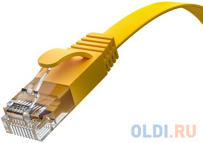 GCR Патч-корд PROF плоский прямой 2.0m, UTP медь кат.6, желтый, 30 AWG, ethernet high speed 10 Гбит/с, RJ45, T568B, GCR-52827 GCR Патч-корд PROF плоский прямой 2.0m, UTP медь кат.6, желтый, 30 AWG, ethernet high speed 10 Гбит/с, RJ45, T568B, GCR-52827 фото