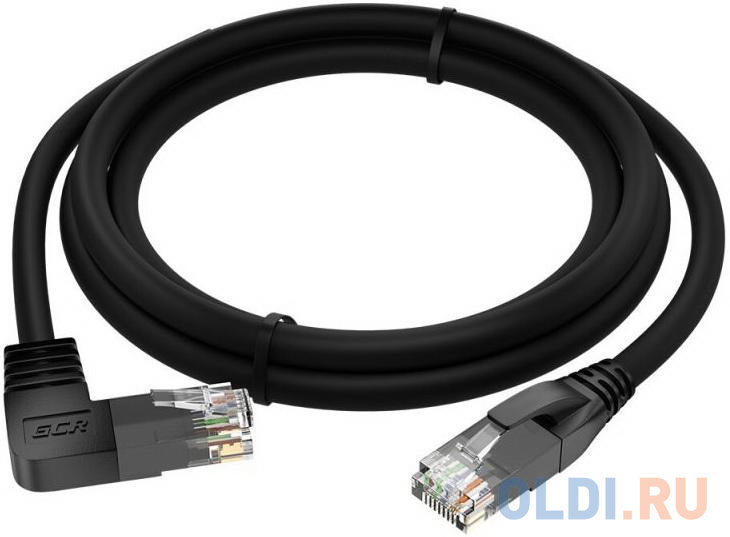 GCR Патч-корд прямой 1.0m UTP кат.5e, черный, левый угол, литой, ethernet high speed, RJ45, T568B, GCR-53127 GCR Патч-корд прямой 1.0m UTP кат.5e, черный, левый угол, литой, ethernet high speed, RJ45, T568B, GCR-53127 фото