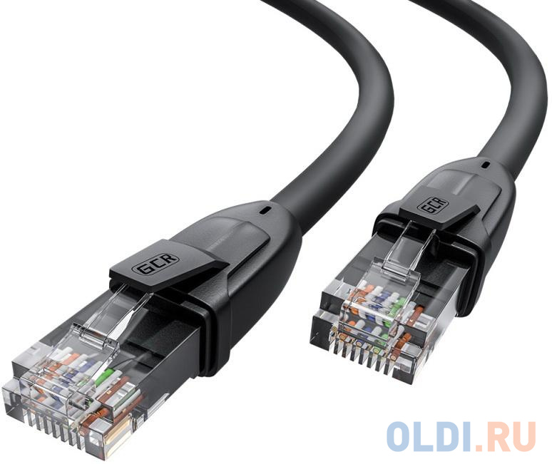 

GCR Патч-корд прямой 5.0m UTP кат.6, черный, 24 AWG, ethernet high speed, RJ45, T568B, GCR-52534