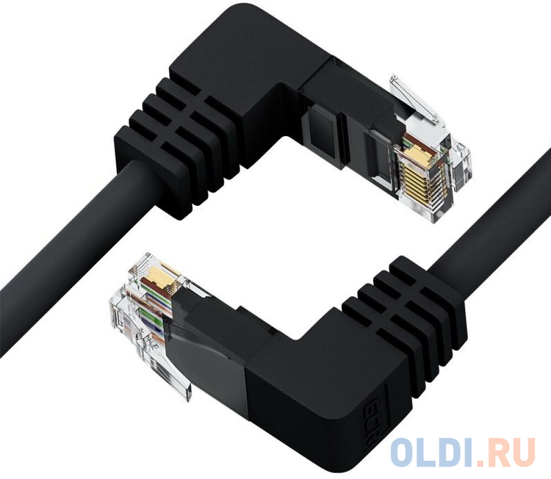 

GCR Патч-корд прямой 10.0m UTP кат.5e, черный, нижний/нижний угол, литой, ethernet high speed, RJ45, T568B