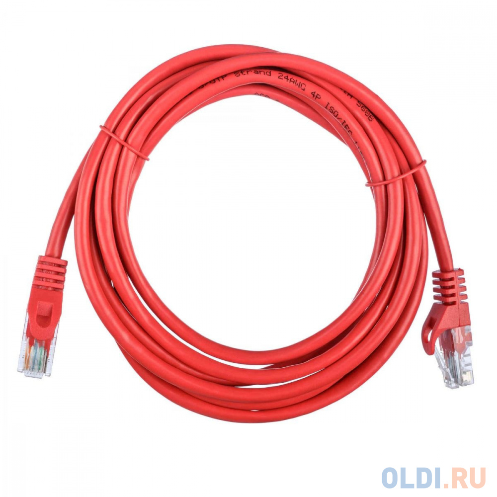 Патч-корд ACD-LPU5E-50R [ACD-LPU5E-50R] Cat5e UTP 24AWG 4Pair, 7/0.18мм CCA Красный, 5.0м, (741630)