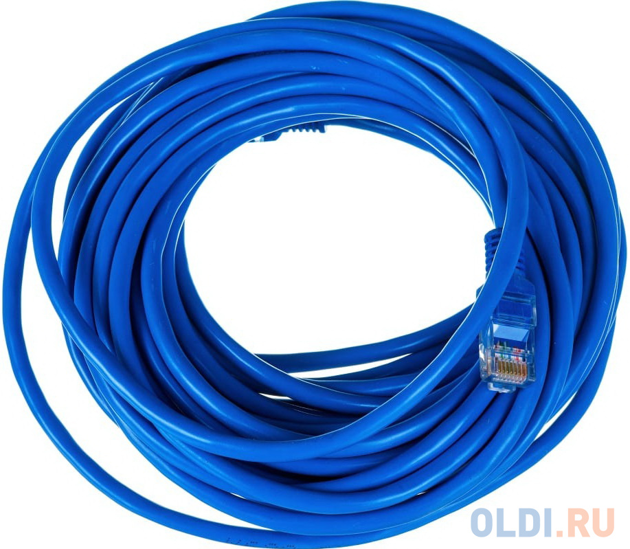Патч-корд UTP Cablexpert PP12-10M/B кат.5e, 10м, литой, многожильный (синий) PP12-10M/B - фото 2
