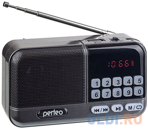 

Perfeo радиоприемник цифровой ASPEN FM+ 87.5-108МГц/ MP3/ питание USB или 18650/ серый (i20)) [PF_B4060]