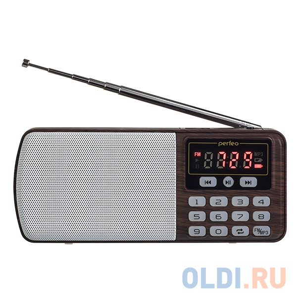 Perfeo радиоприемник цифровой ЕГЕРЬ FM+ 70-108МГц/ MP3/ питание USB или BL5C/ коричневый (i120-BK) радиоприемник сигнал рп 228