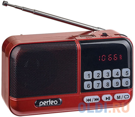 

Perfeo радиоприемник цифровой ASPEN FM+ 87.5-108МГц/ MP3/ питание USB или 18650/ красный (i20)) [PF_B4058]