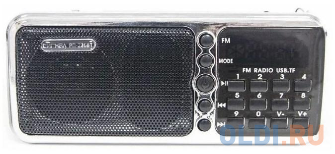 Радиоприемник портативный Сигнал РП-226BT черный/серебристый USB microSD радиоприемник сигнал рп 222 синий