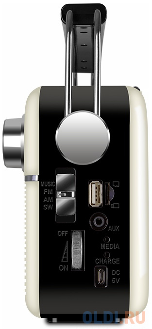 Радиоприёмник SVEN SRP-500 белый (3 Вт, FM/AM/SW, USB, microSD, AUX, Bluetooth, 1200 мАч) фото