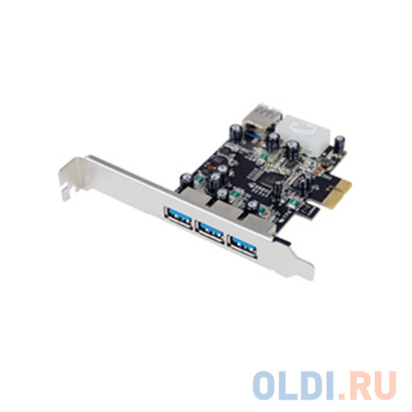 Контроллер ST-Lab U-750 PCI-E 3 ext(USB 3.0)+ 1 int (USB 3.0), Retail - фото 1