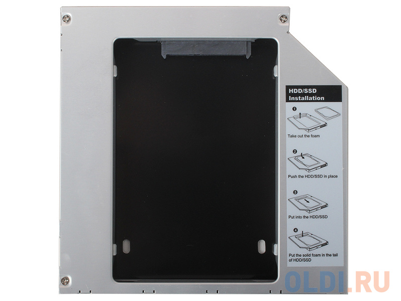Мобил рек AgeStar SSMR2S, для замены привода в ноутбуке на 2,5", SATA, black фото