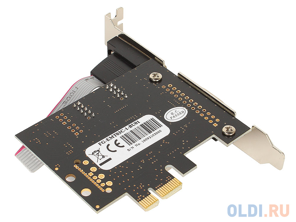 Контроллер PCI-E to 2 RS232 порт (2 COM/SERIAL port), chip MCS9922, FG-EMT03C-1-BU01, Espada (oem) от OLDI