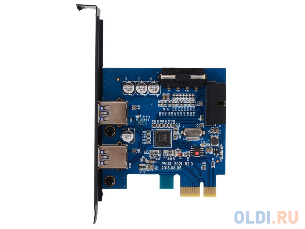 Контроллер PCI-E Orico PVU3-2O2I  OUT:USB 3.0*2 IN:USB3.0 20pin от OLDI