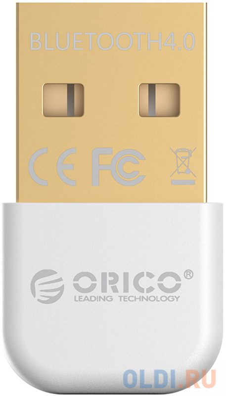 Orico BTA-403-WH  Адаптер USB Bluetooth (белый) - фото 1