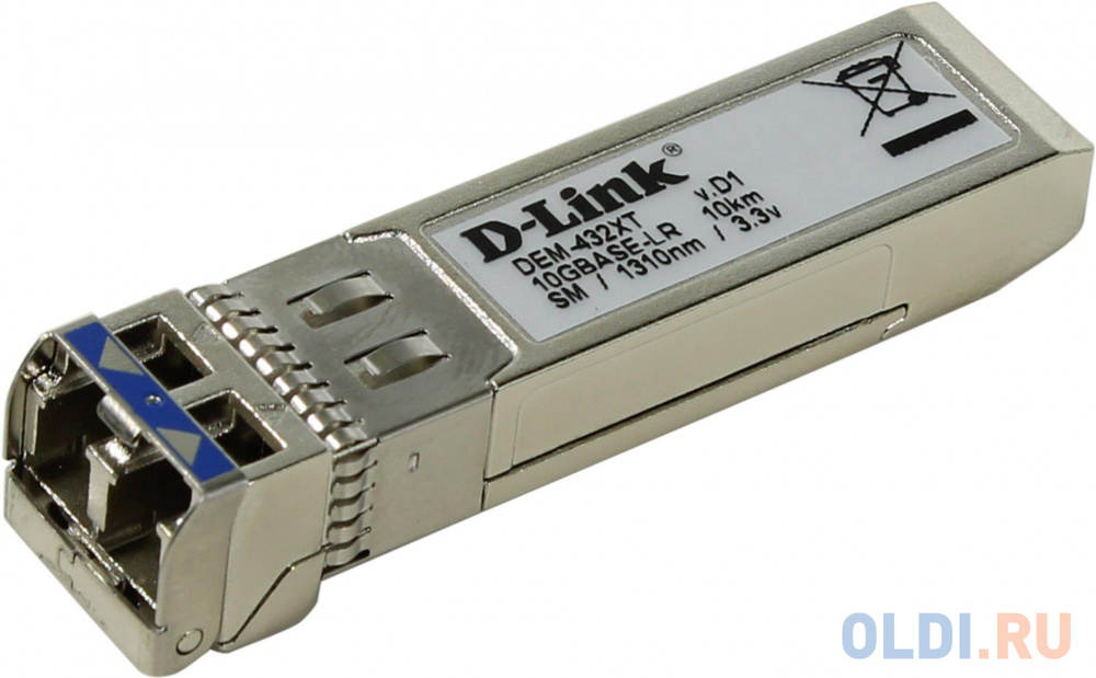 Трансивер сетевой D-Link 10GBASE-LR SFP+ Transceiver 10km w/o DDM DEM-432XT/A1A, DEM-432XT/D1A, DEM-432XT/B1A трансивер fs for mellanox mfm1t02a sr compatible 10gbase sr sfp 850nm 300m dom duplex lc mmf optical transceiver module