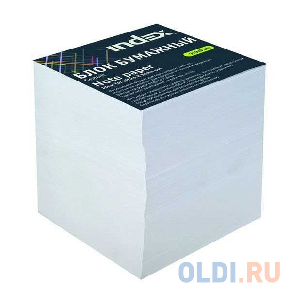 

Блок бумажный Index 90х90х90 мм белый I8912/R