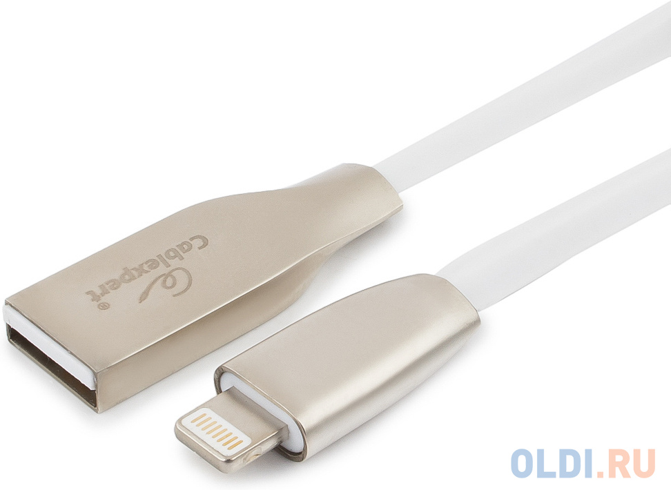 Кабель Cablexpert для Apple CC-G-APUSB01W-0.5M AM/Lightning серия Gold длина 0.5м белый блистер.