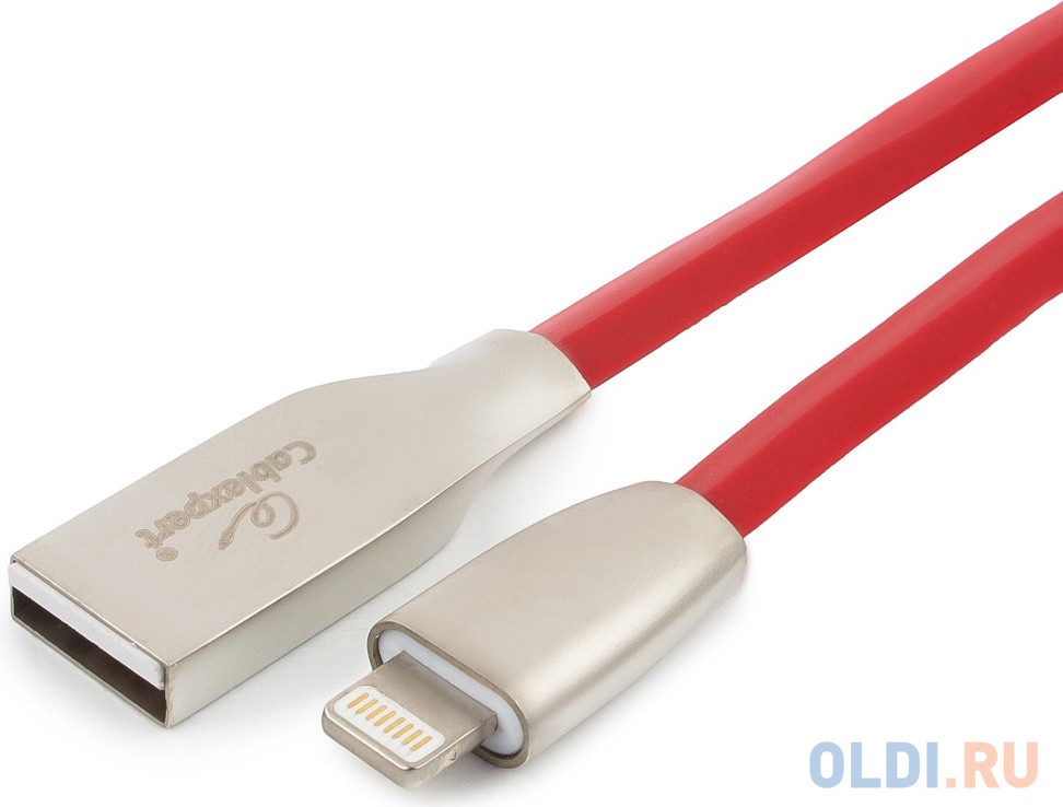 Кабель Cablexpert для Apple CC-G-APUSB01R-1M AM/Lightning серия Gold длина 1м красный блистер.