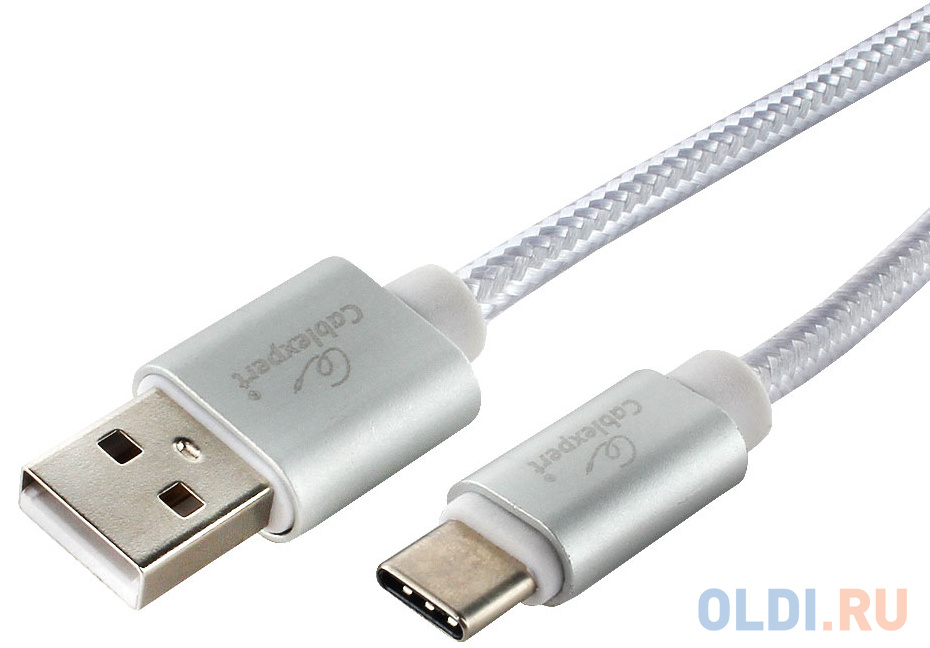 Кабель USB Type-C Cablexpert CC-U-USBC01S-3M серебристый 3м.