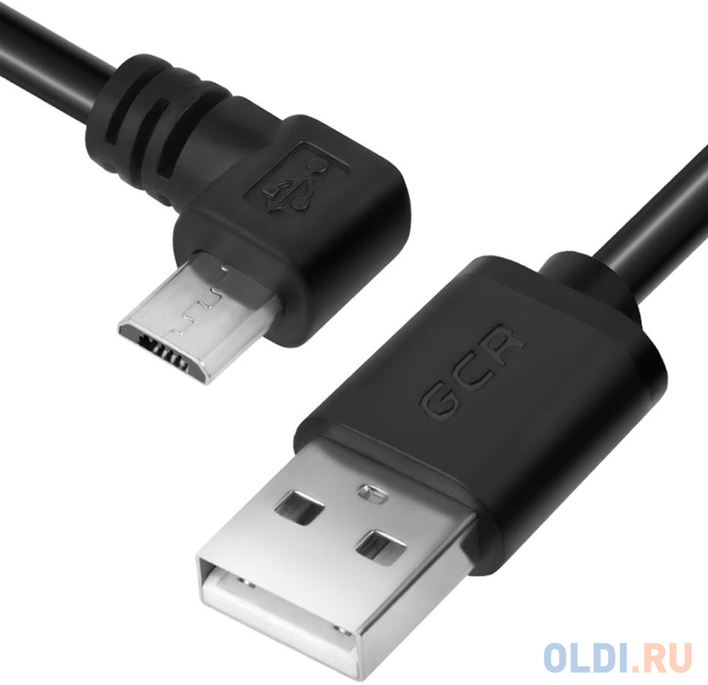 Кабель microUSB 1м Green Connection GCR-UA8AMCB6-BB2S круглый черный