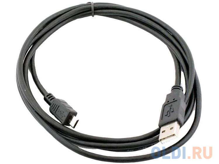 Кабель microUSB 1м VCOM Telecom VUS6945-1M круглый черный кабель hdmi 1м vcom telecom cg860 1m круглый черный