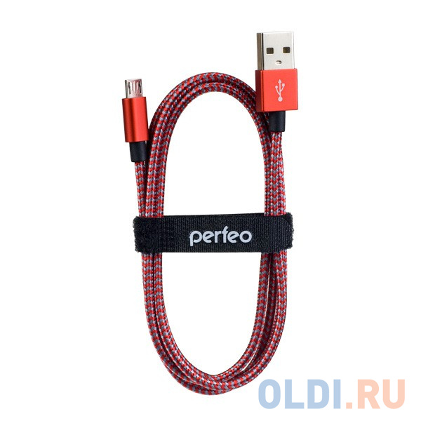 Кабель USB 2.0 microUSB 3м Perfeo U4804 круглый красный кабель microusb 3м perfeo u4003 круглый