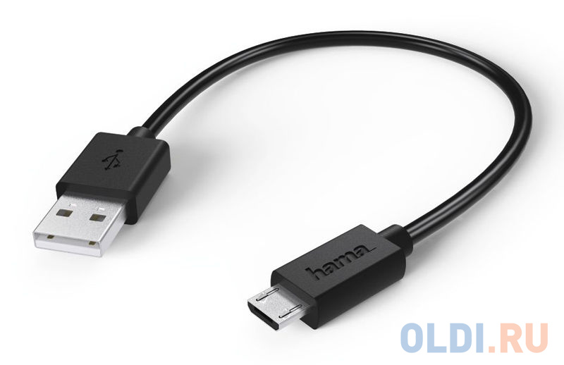 

Кабель microUSB USB 0.2м HAMA 00123542 круглый черный