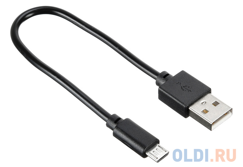 Кабель microUSB 0.15м Digma 1084547 круглый черный фото