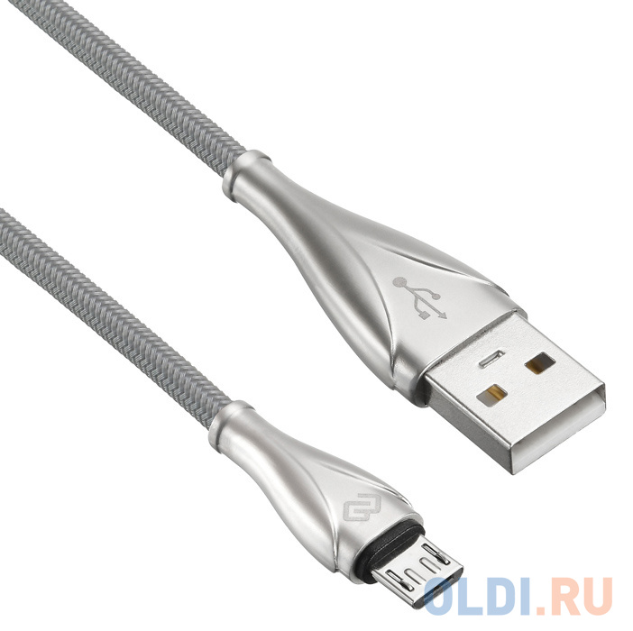 

Кабель microUSB 1.2м Digma 1080353 круглый серебристый