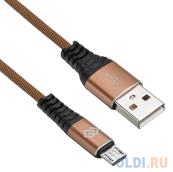 Кабель microUSB 0.15м Digma 1080372 круглый коричневый кабель usb 2 0 microusb 1м perfeo u4807 круглый