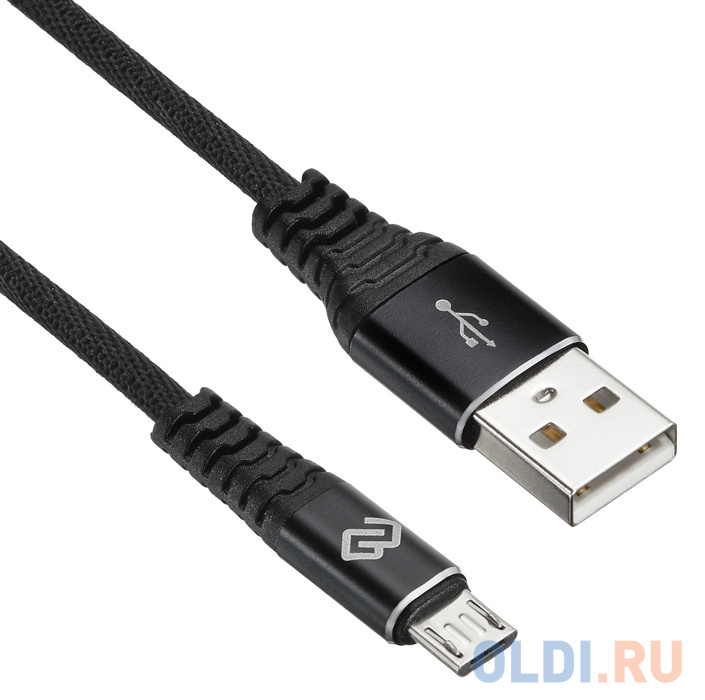

Кабель microUSB 3м Digma 1080382 круглый черный