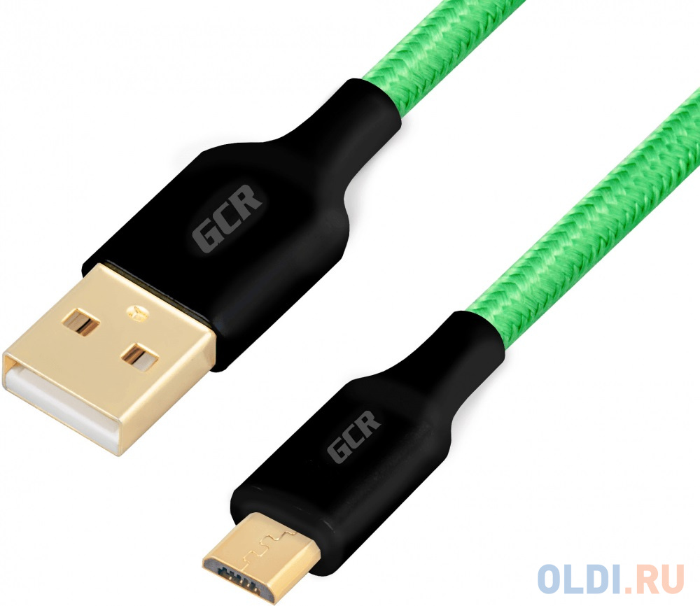 

Кабель microUSB 2м Green Connection GCR-51100 круглый зеленый