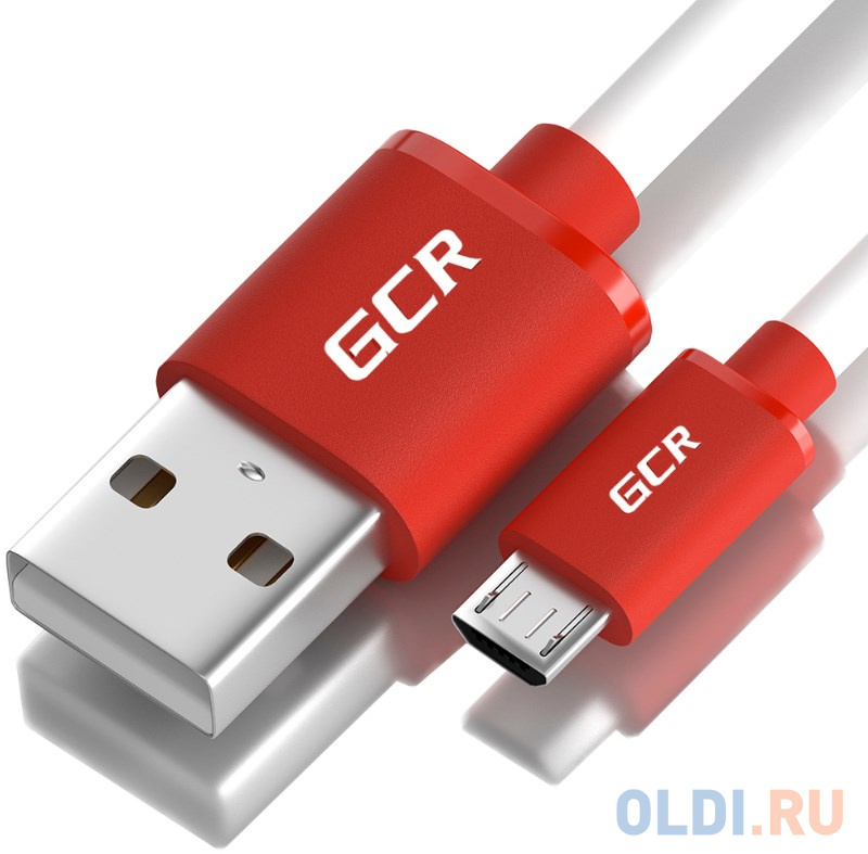 

Greenconnect Кабель 0.5m USB 2.0, AM/microB 5pin, белый, красные коннекторы, 28/28 AWG, экран, армированный, морозостойкий, GCR-51500, Красный