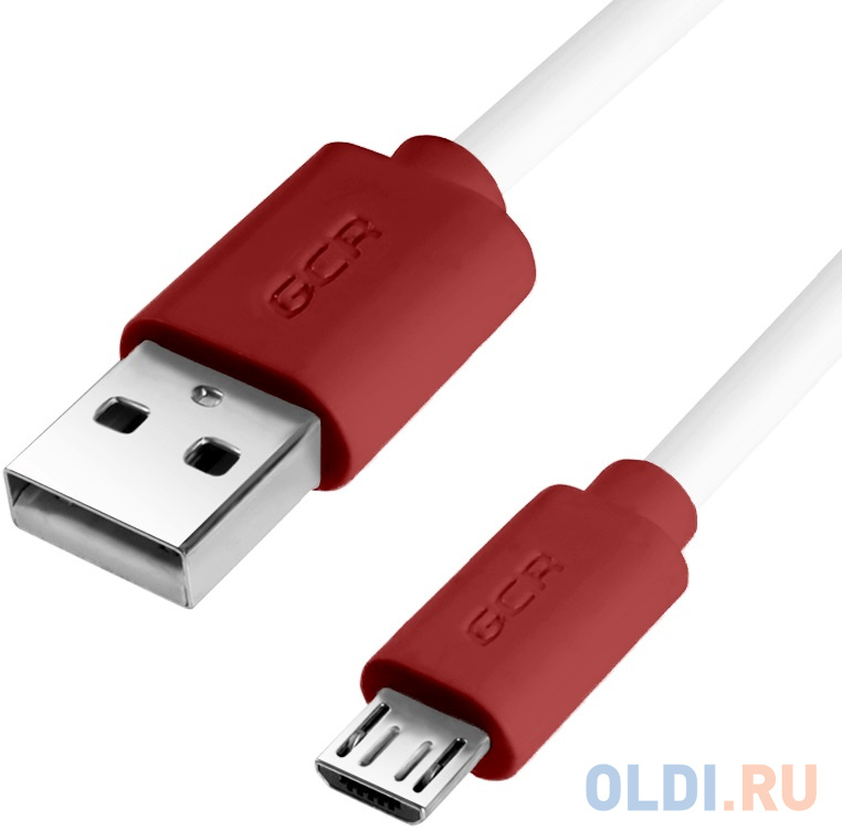 

Кабель microUSB 1м Green Connection GCR-51502 круглый белый