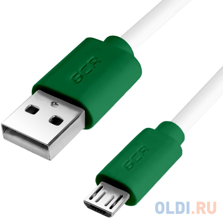 

Кабель microUSB 1м Green Connection GCR-51505 круглый белый