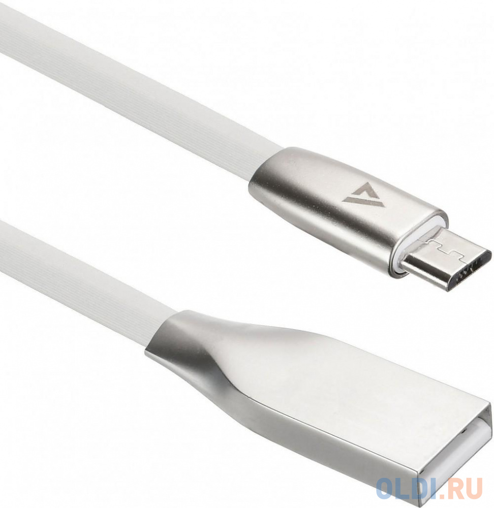 Кабель microUSB 1.2м ACD ACD-U922-M1W плоский белый кабель microusb type c 1м xiaomi sjv4082ty круглый белый